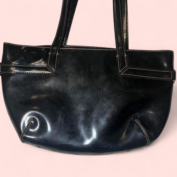 Vtg black dkny shoulder bag - Picture 5 of 7